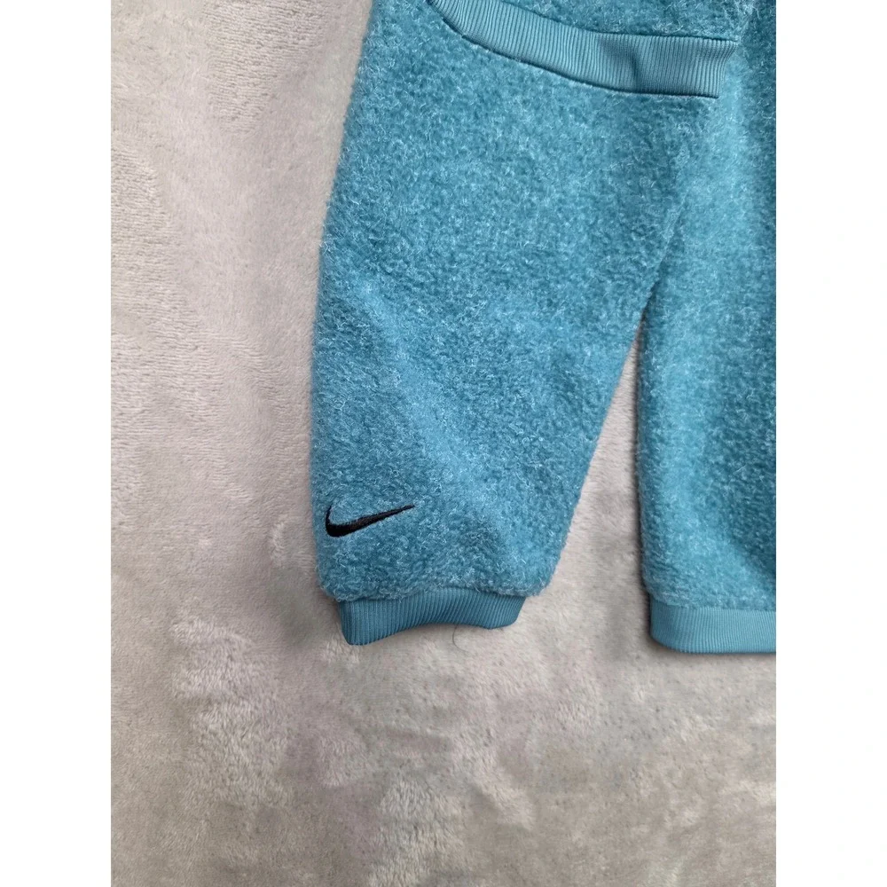 Nike Fleece Funnel Neck Pullover Sweatshirt Women S Teal CZ3723 Raglan Pocket
